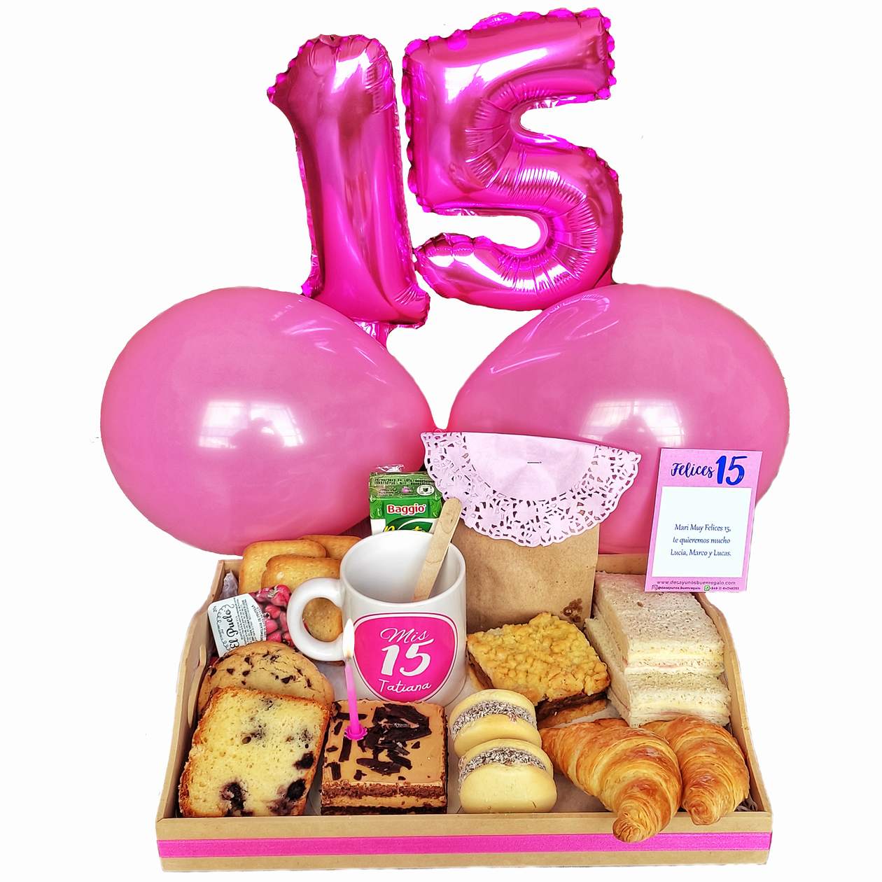 Desayuno sorpresa para quince años con envío a domicilio