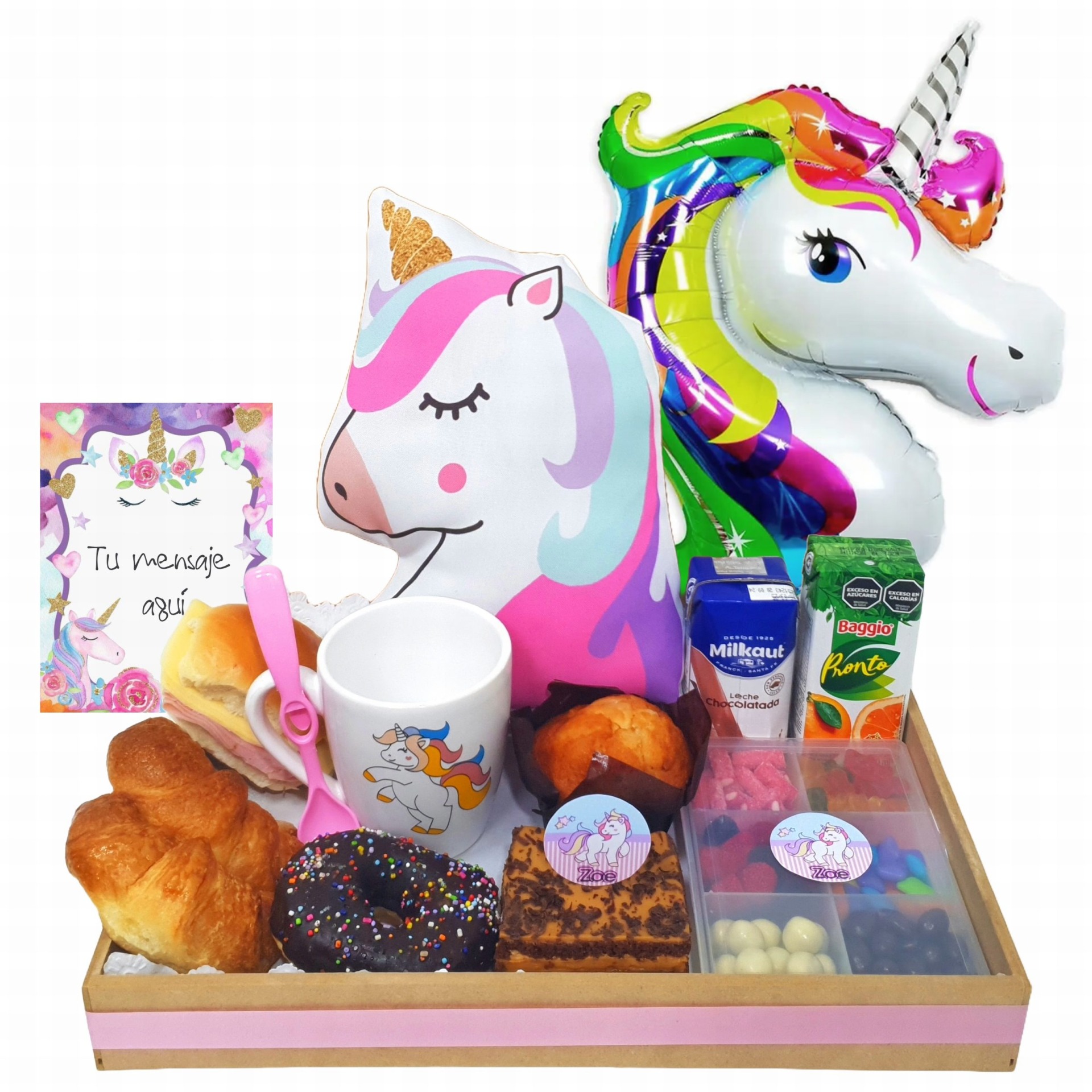 desayuno infantil unicornio