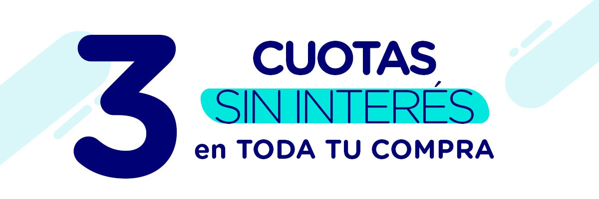 3 cuotas sin interes